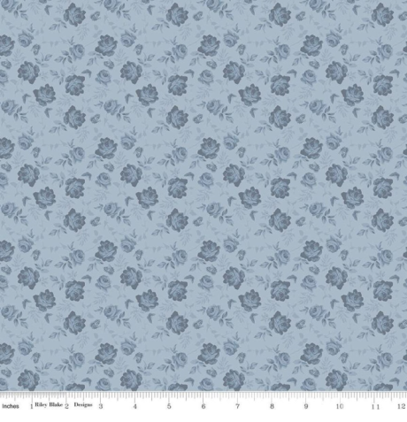 Anne of Green Gables - Tone-on-Tone Roses - Blue